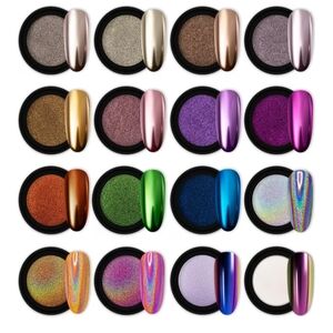 Artdone Chrome Nail Powder 16 Color Set